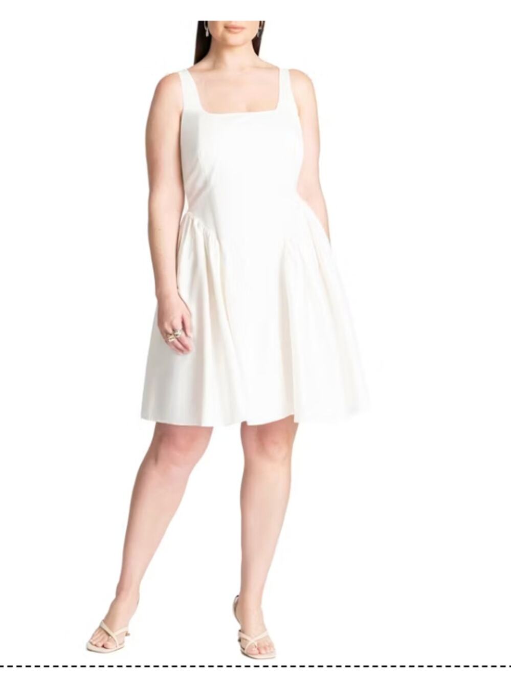NWT ELOQUII Bow Back Mini Dress - size 16 in color Sugar Swizzle